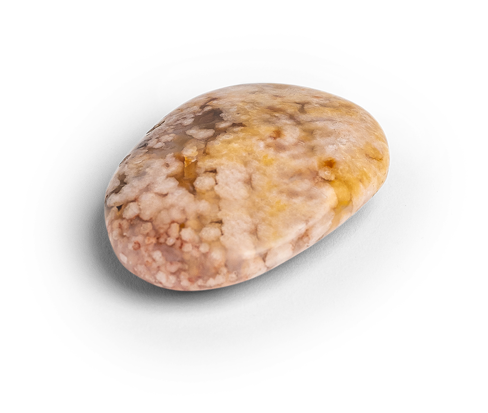 Flower Agate Touchstone - Palm Stones - Energy Muse