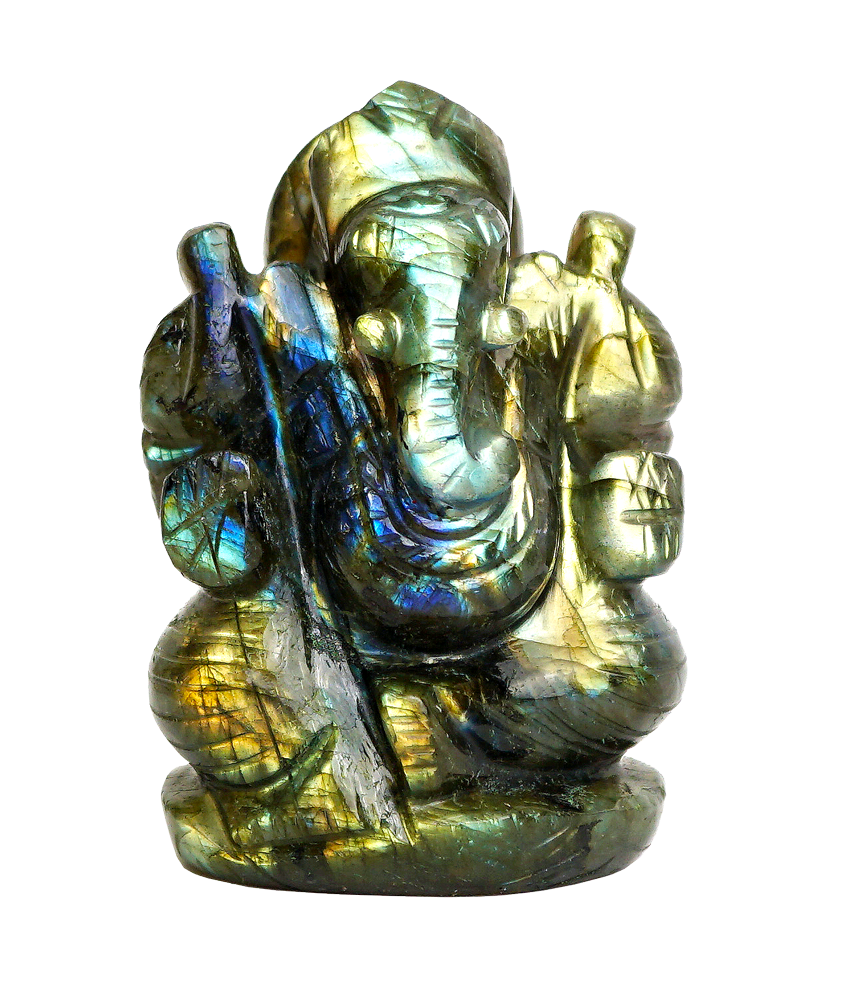 Labradorite Ganesh Statue