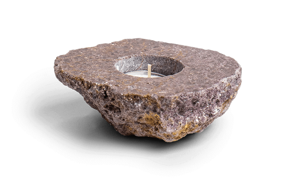 Lepidolite Candle Holder - Energy Muse