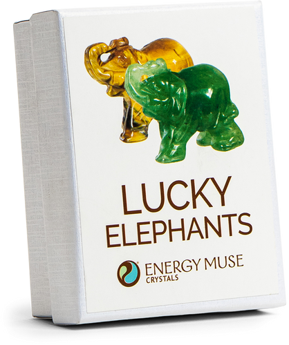 Lucky Crystal Elephants - Energy Muse