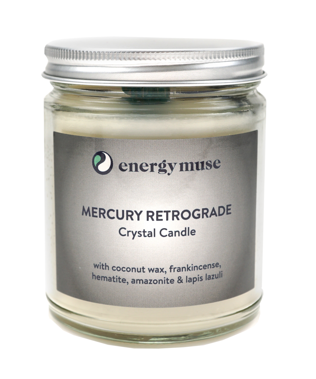 Mercury Retrograde Crystal Candle