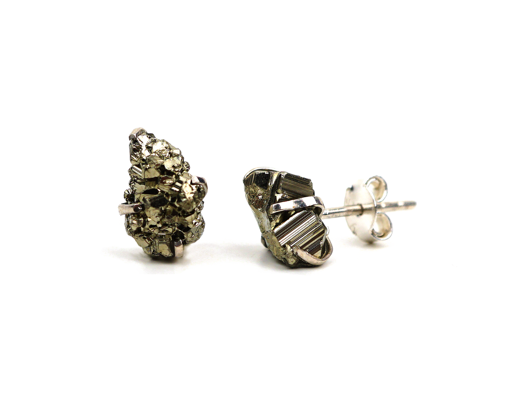 Pyrite Crystal Earrings