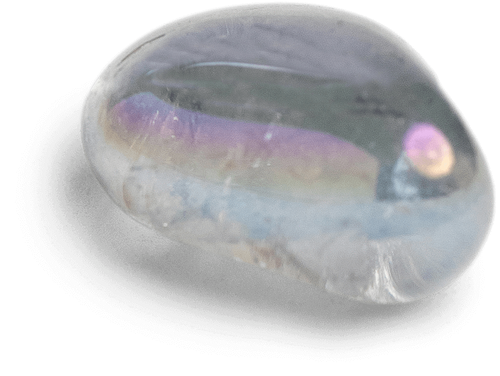 Silver Aura Quartz Stone - Energy Muse