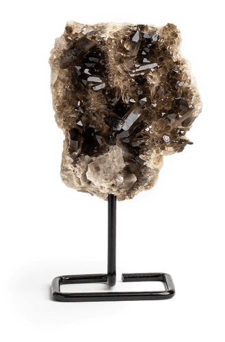Smoky Quartz Cluster on Stand for the Home - Energy Muse